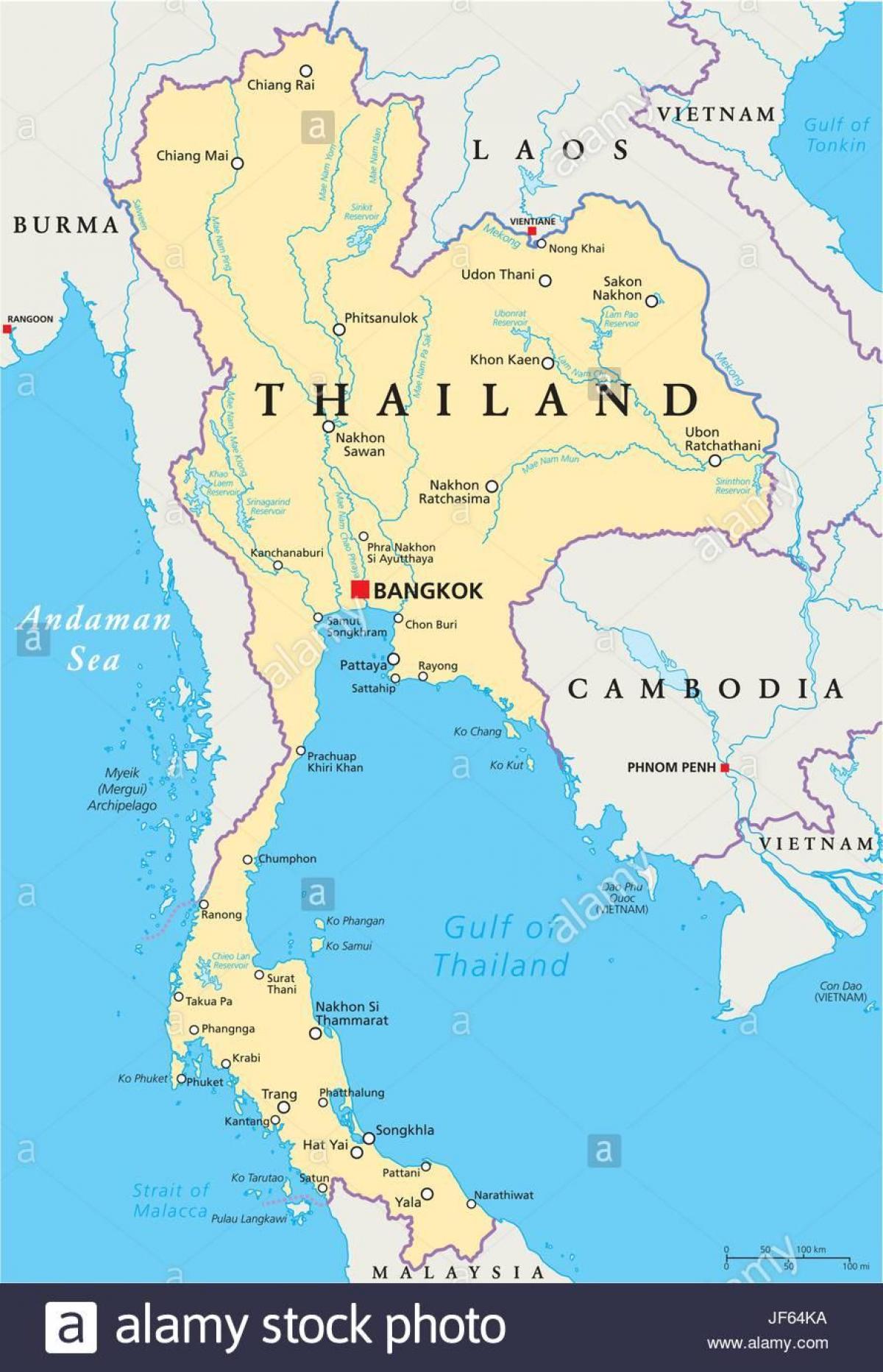 bangkok thailand peta dunia