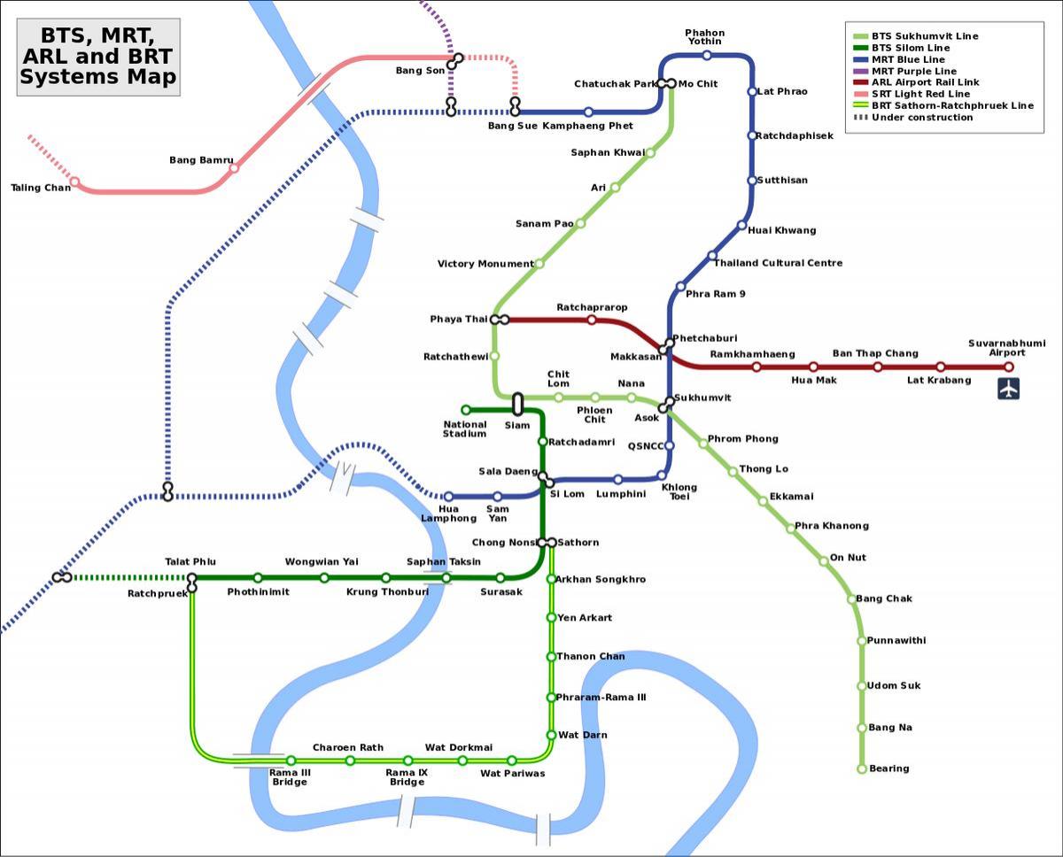 bangkok rail link peta