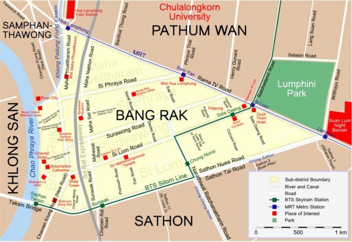 peta dari bangkok red light district