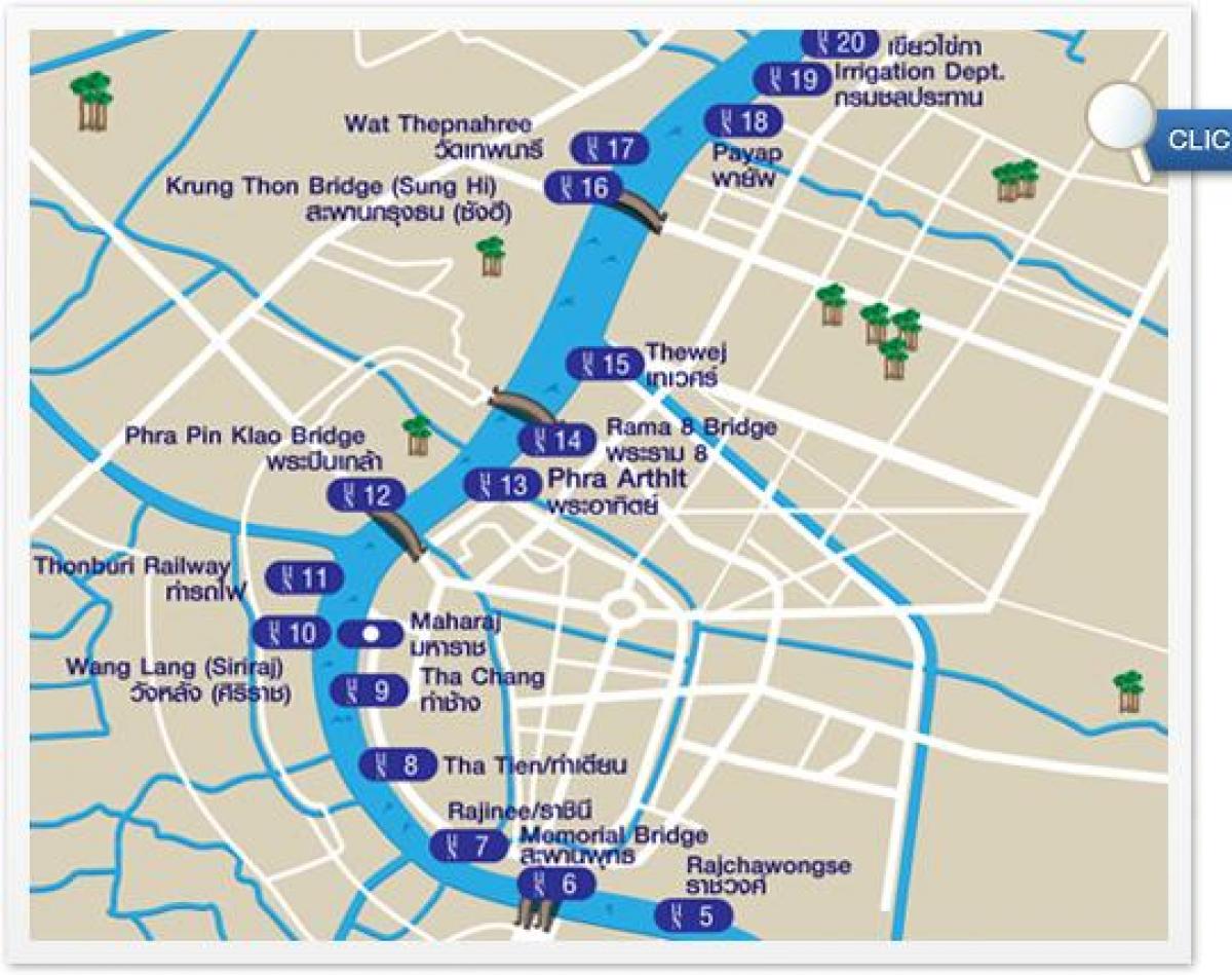 peta dari bangkok sungai express boat