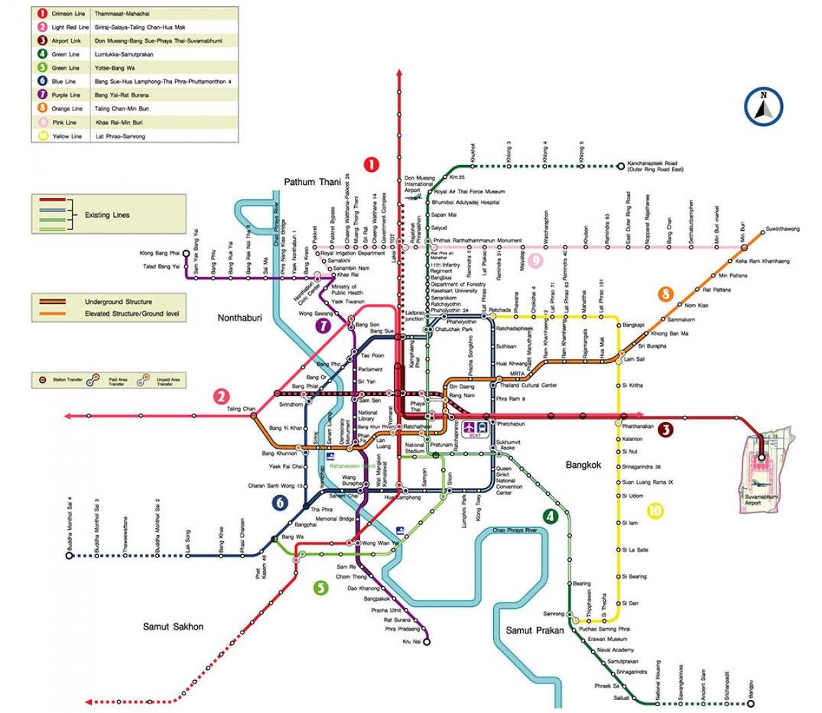 bangkok metro peta