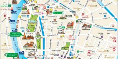 Bangkok, tempat-tempat untuk mengunjungi peta