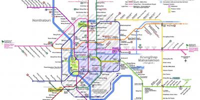 Bangkok jalur kereta peta