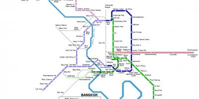 Peta kereta bawah tanah di bangkok thailand